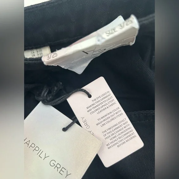 NEW Black Denim Maxi Skirt 25 High Slit Raw Hem Y2K Boho Grunge Minimalist NWT - Picture 9 of 9